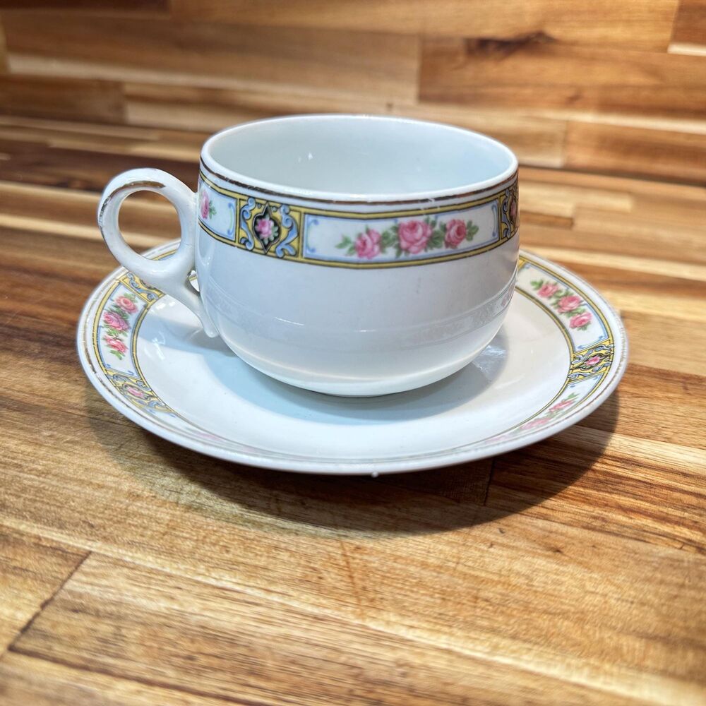Antique Alfred Meakin Cup & Saucer - Clifton Pattern - Circa 1907 - 1910 England